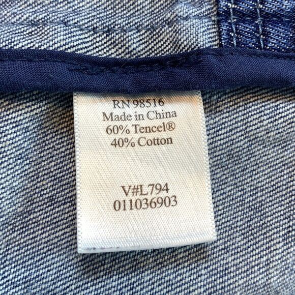 Coldwater Creek Denim Jacket Snap Buttons Women's Size P10 - Picture 8 of 8